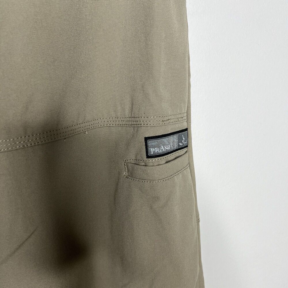 Prana Pants Mens XL Belted Outdoor Hiking Canvas Tan Pockets‎ Gorpcore - Picture 6 of 12
